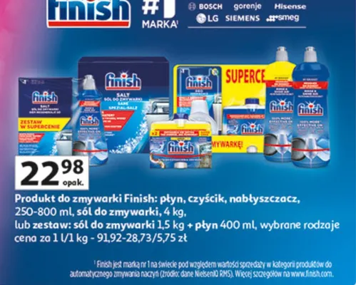 Produkt do zmywarki: płyn, czyścik, nabłyszczacz promocja w Auchan