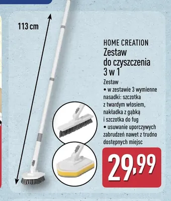 Zestaw do czyszczenia 3 w 1 Home Creation promocja w Aldi