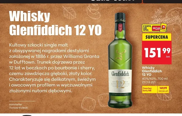 Whisky Glenfiddich 12 YO promocja w Biedronka