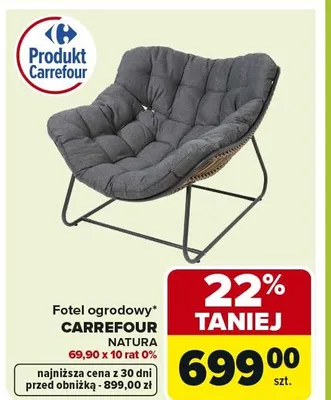 Fotel ogrodowy promocja w Carrefour