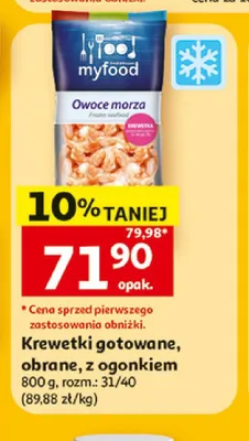 Krewetki gotowane myfood promocja w Auchan