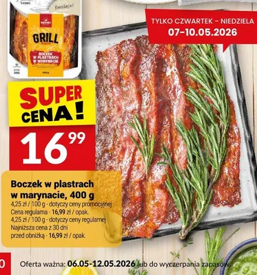 Boczek w plastrach w marynacie Białecki promocja w Twój Market