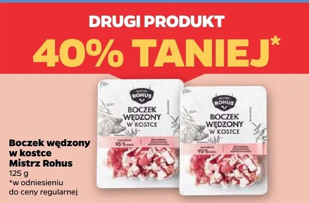 Boczek wędzony w kostce Mistrz Rohus promocja w Netto