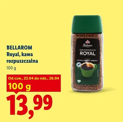 Kawa rozpuszczalna Bellarom Royal promocja w Lidl