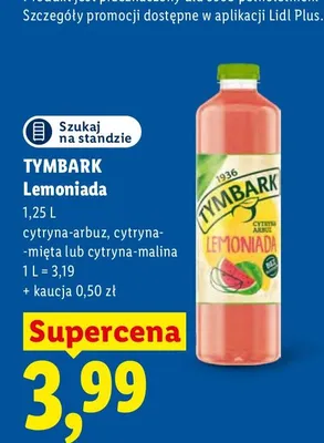 Lemoniada cytryna-malina Tymbark promocja w Lidl