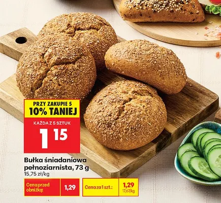 Bułka śniadaniowa pełnoziarnista promocja w Biedronka