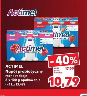 Napój probiotyczny Actimel 8-pak 100 g promocja w Kaufland