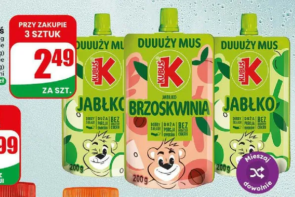 Mus Kubuś Brzoskwinia promocja w Dino