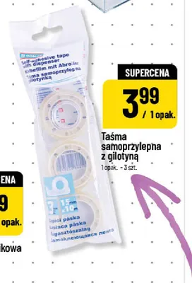 Taśma samoprzylepna z gilotyną Donau 3-pak promocja w POLOmarket