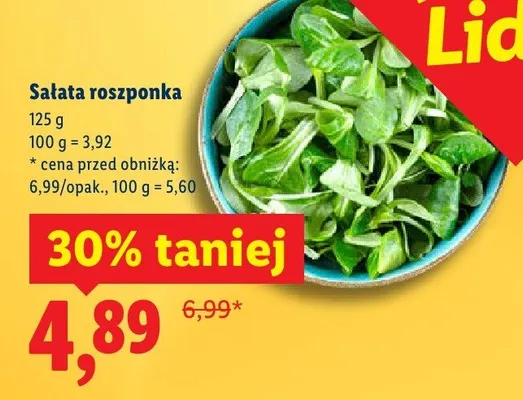 Sałata roszponka promocja w Lidl