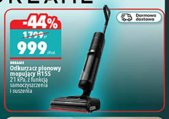 Odkurzacz pionowy mopujący H15S z funkcją samoczyszczenia i suszenia Dreame promocja w Biedronka
