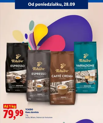 Kawa ziarnista Milano Tchibo promocja w Lidl