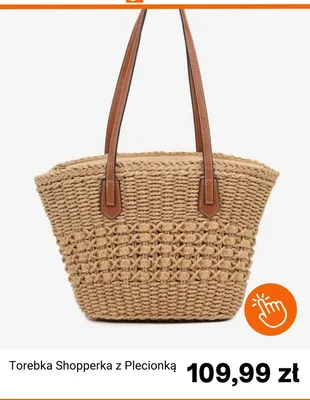 Torebka shopperka z plecionką Born2be promocja w Born2be