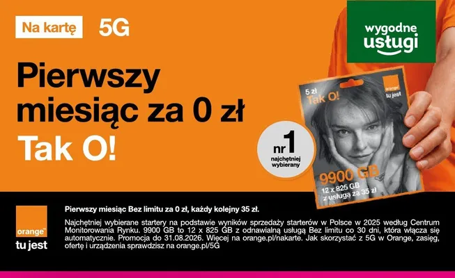 Starter Orange Tak O! 5 zł promocja w Żabka