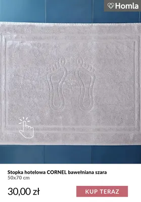 Stopka hotelowa Cornel bawełniana szara 50x70 cm Homla promocja w Homla