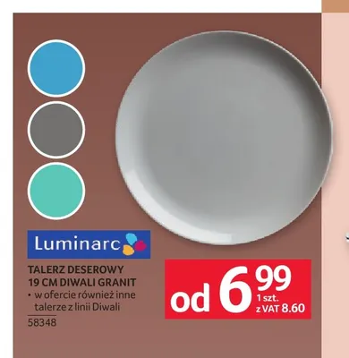 Talerz deserowy 19 cm Diwali Granit Luminarc promocja w Selgros