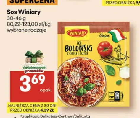 Sos Winiary promocja w Delikatesy Centrum