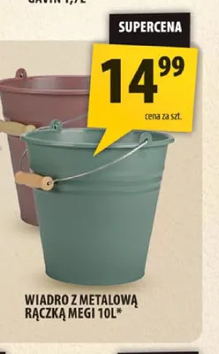Wiadro z metalową rączką Megi 10 l promocja w Arhelan