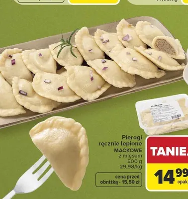 Pierogi ręcznie lepione z mięsem Maćkowe promocja w Carrefour