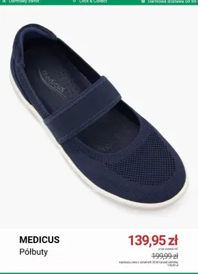 Półbuty damskie Medicus promocja w Deichmann