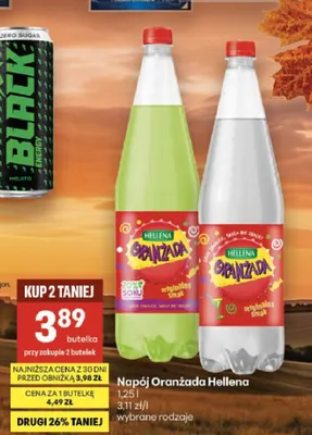 Napój Oranżada czerwona Hellena promocja w Delikatesy Centrum