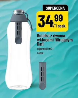 Butelka z dwoma wkładami filtrującymi Dafi promocja w POLOmarket