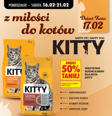 Suche karmy dla kota Kitty DRUGA -50% promocja w Biedronka