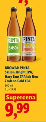 Piwo Browar Pinta Bright IPA promocja w Lidl