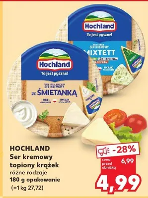 Ser kremowy topiony krążek ze Śmietanką Hochland promocja w Kaufland