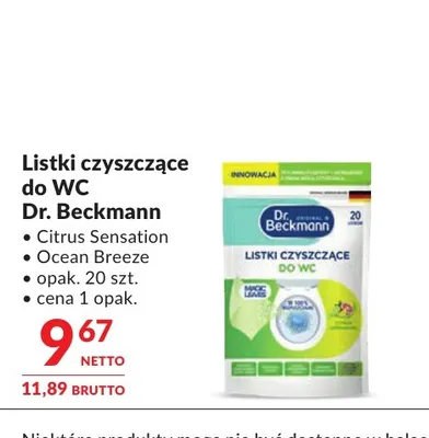Listki czyszczące do WC Dr. Beckmann Citrus Sensation promocja w Makro