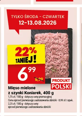 Mięso mielone z szynki Koniarek promocja w Twój Market