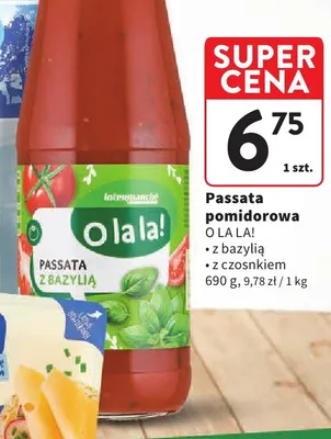 Passata pomidorowa O la la! z bazylią promocja w Intermarche