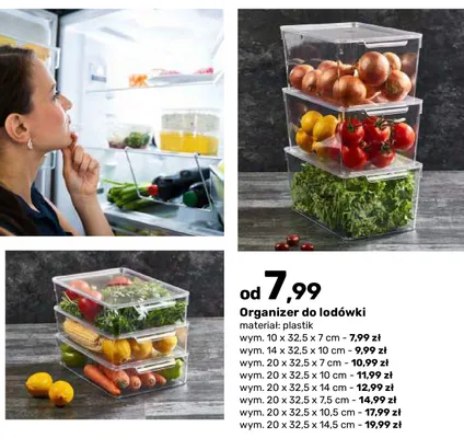 Organizer do lodówki 10x32,5x7 cm promocja w Bricomarche