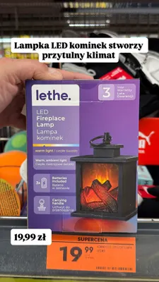 Lampa LED kominek Lethe promocja w Biedronka