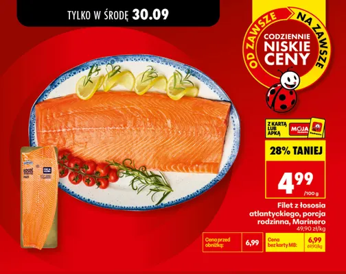 Filet z łososia atlantyckiego porcja rodzinna Marinero promocja w Biedronka