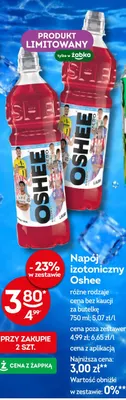 Napój izotoniczny Oshee promocja w Żabka