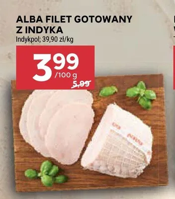 Alba filet gotowany z indyka promocja w Stokrotka