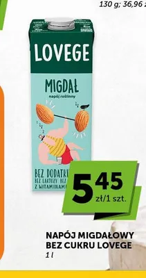 Napój migdałowy bez cukru Lovege promocja w Groszek