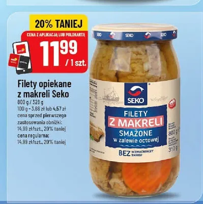 Filety opiekane z makreli Seko promocja w POLOmarket