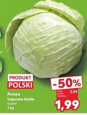 Kapusta biała luzem promocja w Kaufland