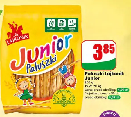 Paluszki Lajkonik Junior promocja w Dino