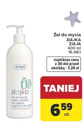 Żel do mycia Ziaja ZIAJKA promocja w Carrefour