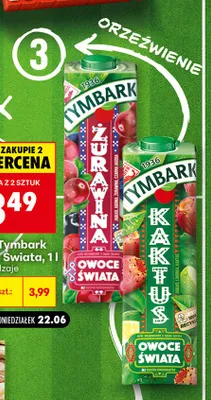 Napój Tymbark Owoce Świata Żurawina promocja w Biedronka