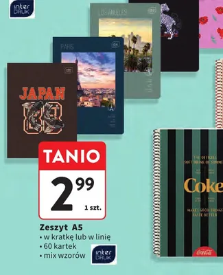 Zeszyt A5 w linię Interdruk promocja w Intermarche