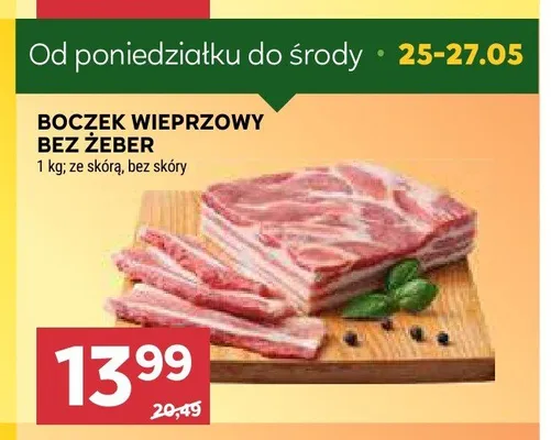 Boczek wieprzowy bez żeber promocja w Stokrotka