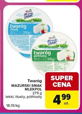 Twaróg Mazurski Smak Mlekpol półtłusty promocja w Carrefour Express