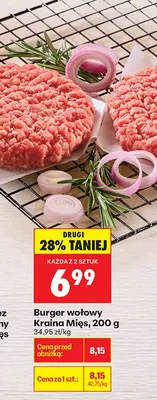 Burger wołowy promocja w Biedronka