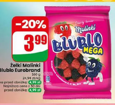 Żelki Malinki Blublo Eurobrand promocja w Dino