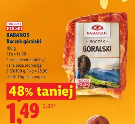 Boczek góralski promocja w Lidl