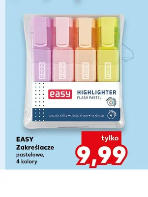 Zakreślacze pastelowe Easy 4 kolory promocja w Kaufland